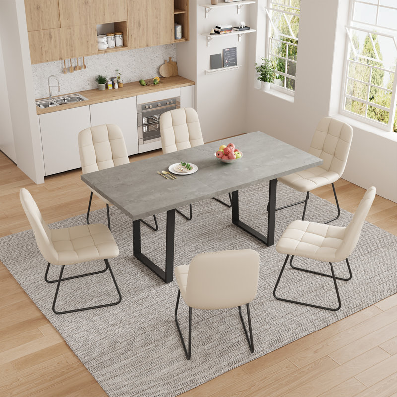 6 - Person Extendable Dining Set, White
