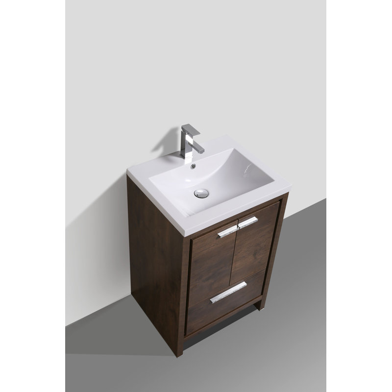 Harger 24'' Single Bathroom Vanity Base Only in Rosewood