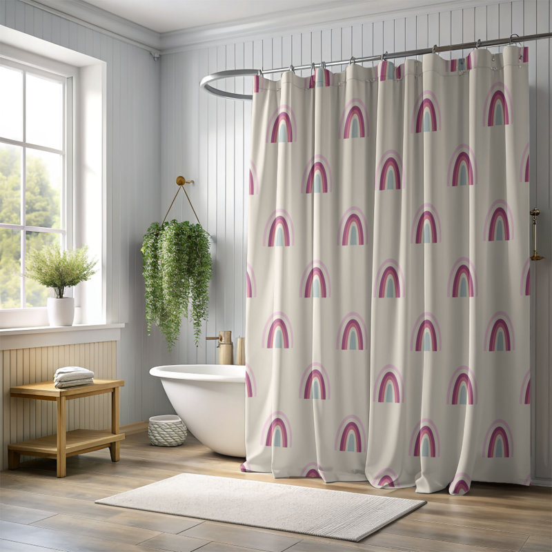 Rideau de douche standard non filtré Boho Feels - 1 pièce, H 74 po x l 71 po