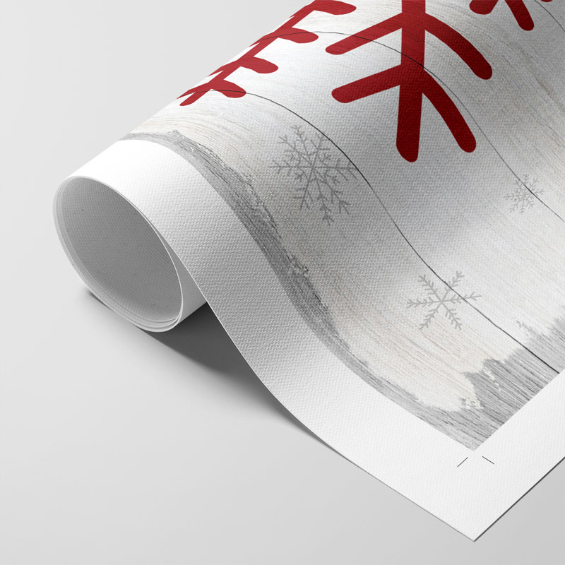 Let It Snow Snowflake - impression sur toile seulement - non encadrée, H 27 po x l 18 po