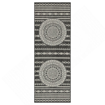Anthracite 7 po X 7 pi 3 po Tapis intérieur / extérieur