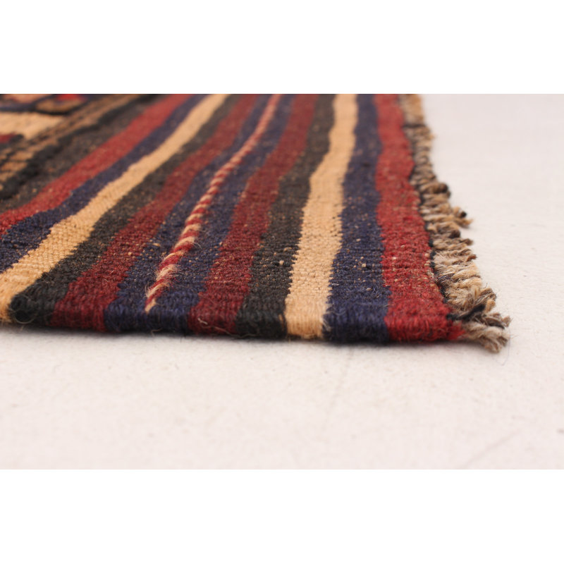 Tapis unique en laine noué à la main 4 pi 2 po x 5 pi 11 po nouvel âge Baner