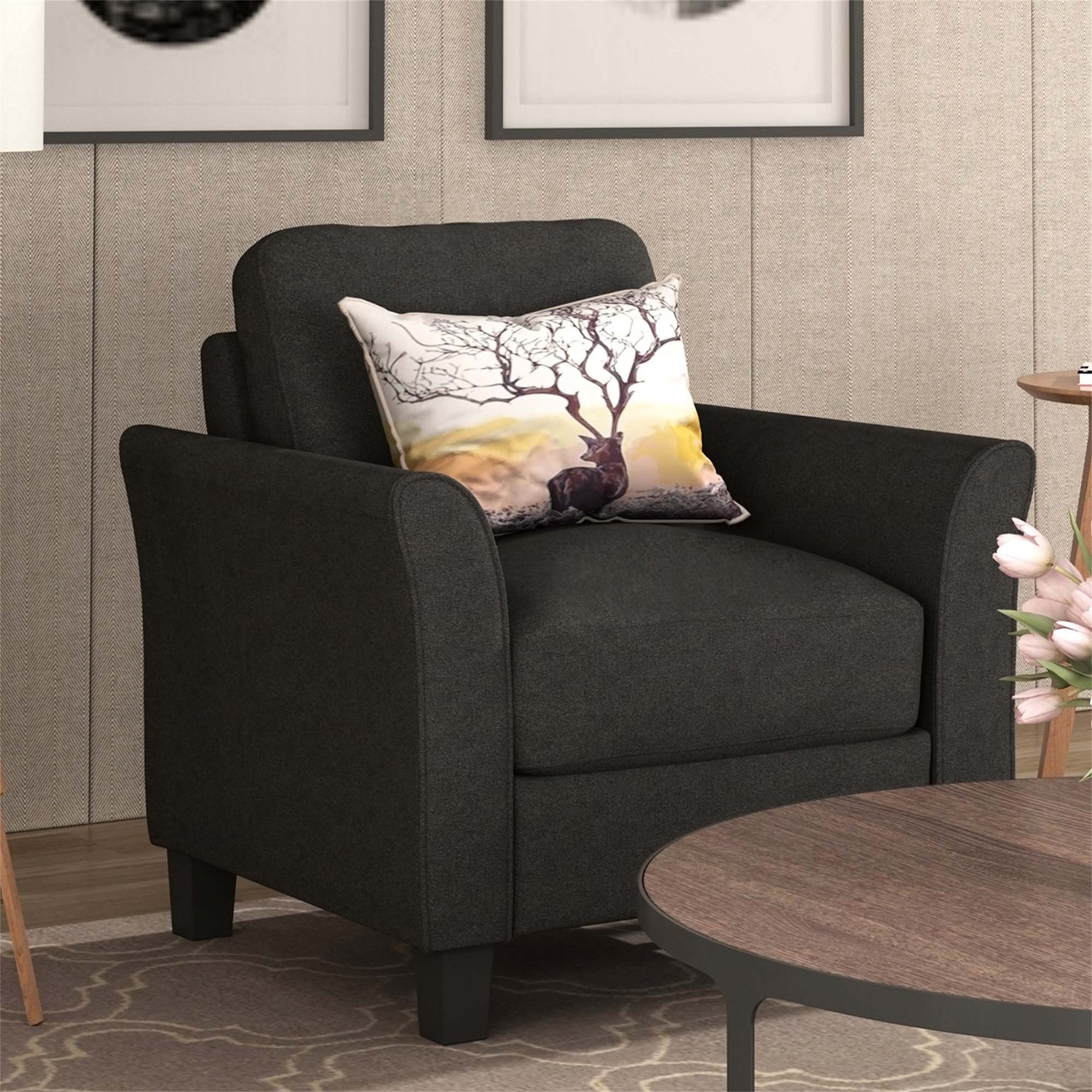 George Oliver Comfortable Living Room Sofa Set with Soft Armrests and ...