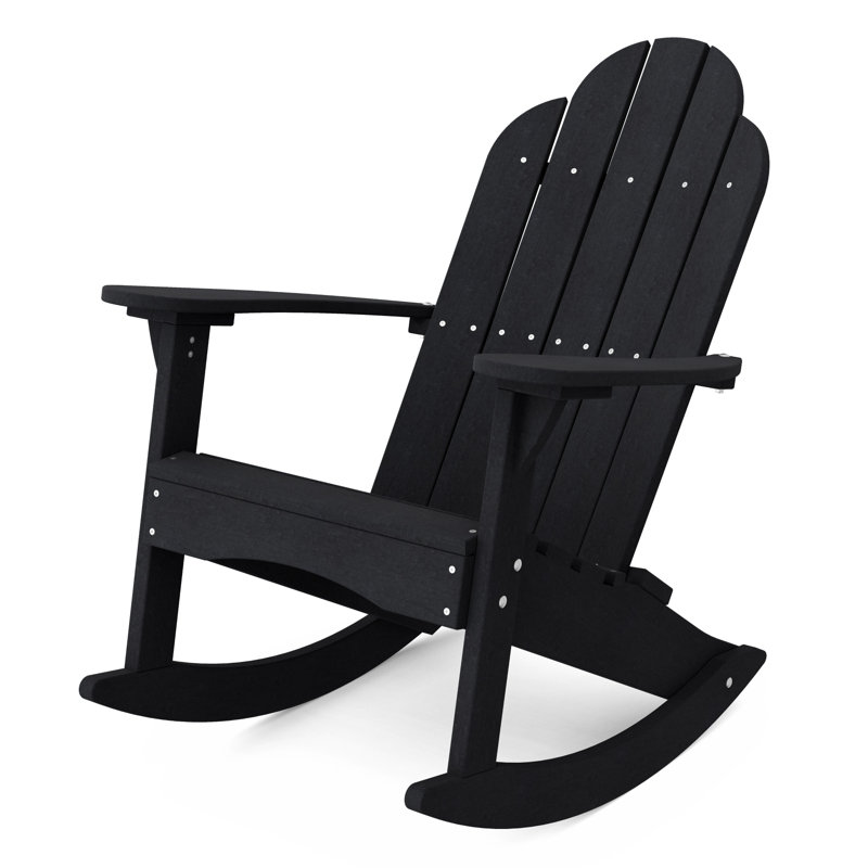 Chaise berçante classique Adirondack, Noir
