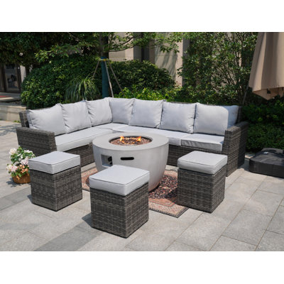 Ensemble de conversation modulaire avec coussins