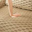 Canapé sans accoudoirs avec coussin en flanelle de couleur chameau clair