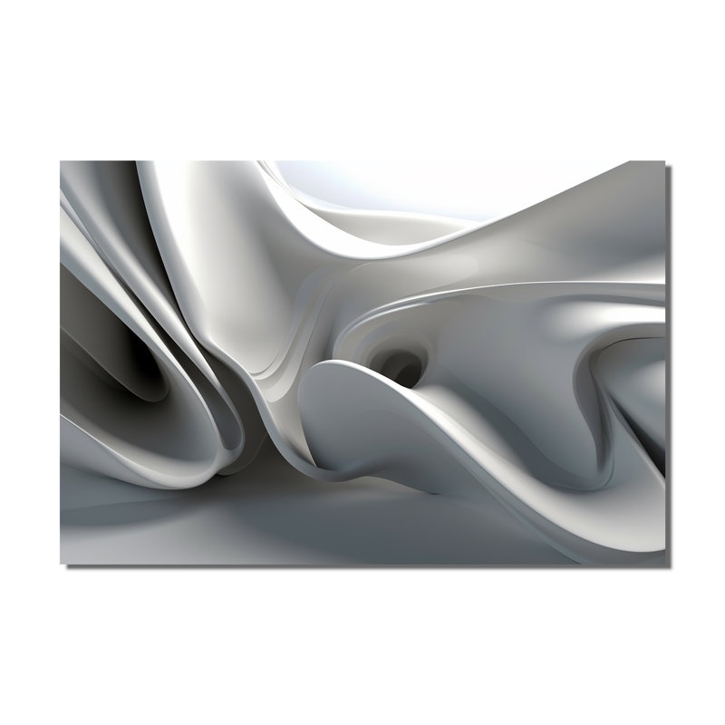 Abstrait contemplatif blanc - art mural moderne, salon