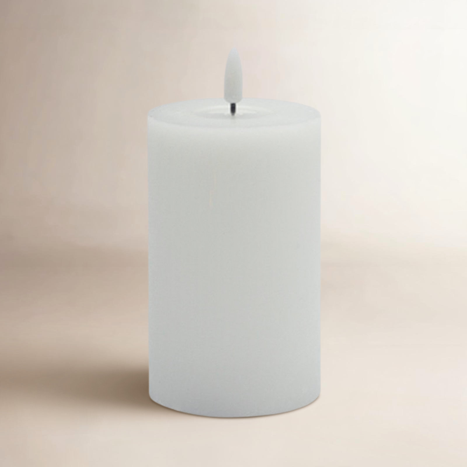 Flameless Pillar Candle, White