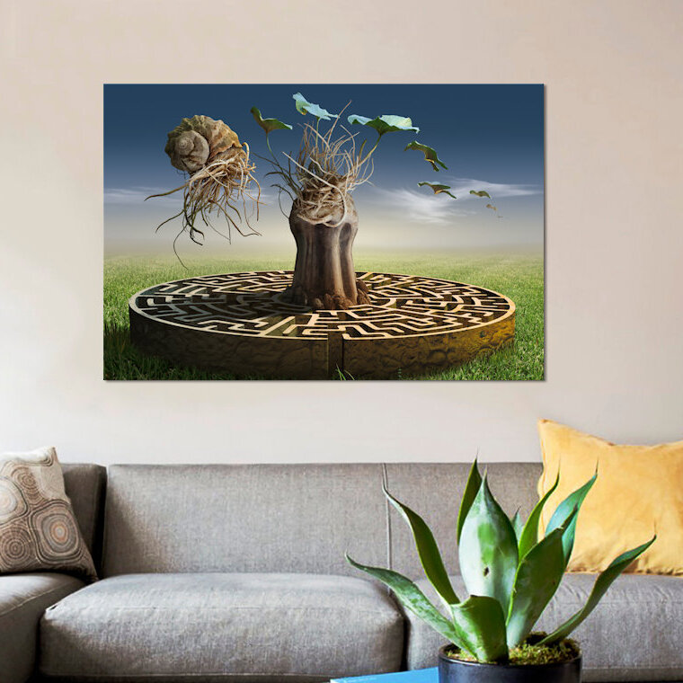 « artful ix », impression sur toile, H 18 po x l 26 po x P 1,5 po, Toile tendue, Pas de tapis