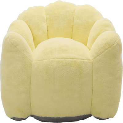 Lotus-Style Compressed Adult Bean Bag Sofa-Plush Fabric With Pull Ring For Easy Mobility - No Assembly Required - Perfect For Living Room Or Bedroom