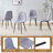 Luxurious Black Marble Pattern Dining Table Set Mdf Material Dining & Workstation Modern Style