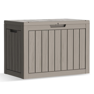 51 Gallon Waterproof Deck Box with Lockable Lid for Patio Furniture, Pool Supplies