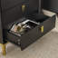 3-Drawer Modern Nightstand With Metal Legs-1204983213