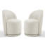 Chaise de salle à manger rembourrée et pivotante moderne (ensemble de 2)-867204064