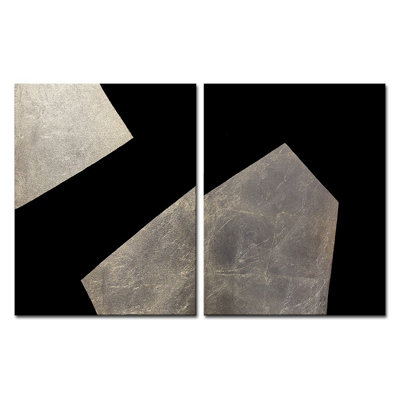 Abstraction - 2 Piece Wrapped Canvas Painting