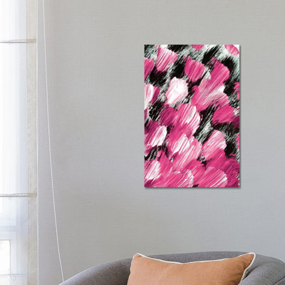 " Panache, Hot Pink " by Julia Di Sano Painting Print