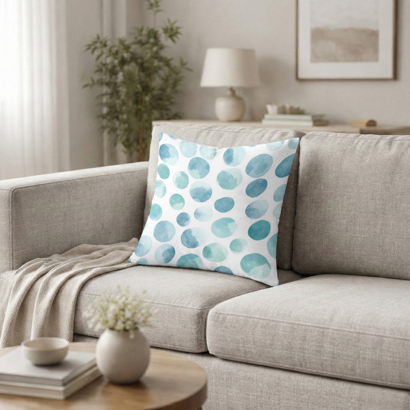 Coussin décoratif à motif géométrique formes géométriques Breeze, H 18 po x l 18 po
