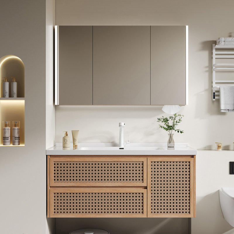 Log style simple stylish bathroom Vanity