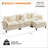 112''L-Shaped Modern Sofa Modular Combination Cloud Sofa With Ottoman 3-Seater Chenille Combo Set With 1 Footstool For Living Room, Bedroom And Apartment-1898971053