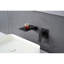 Robinet de lavabo de salle de bain mural mat, robinet de baignoire à poignée simple avec robinet cascade en laiton inclus