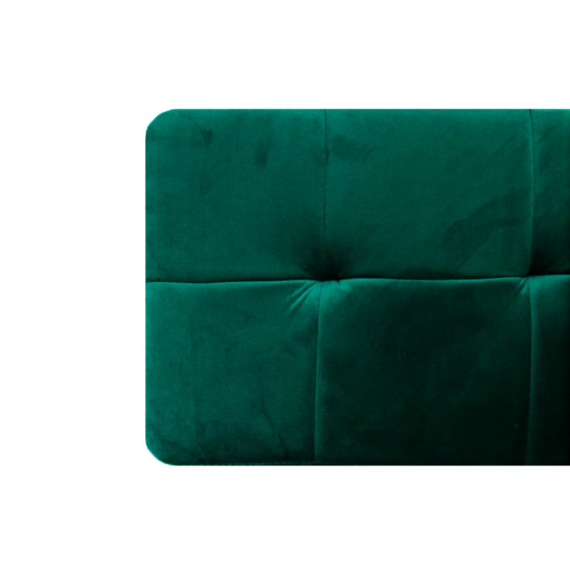 Rekan Faux Leather Upholstered Bench, Green