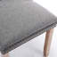Chaise de salle à manger en lin gris avec coussin à double structure élastique et conception exquise.-682547882