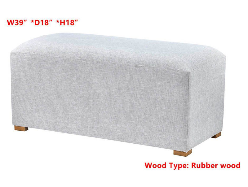 Banc d'appoint rembourré Ethan, stuc