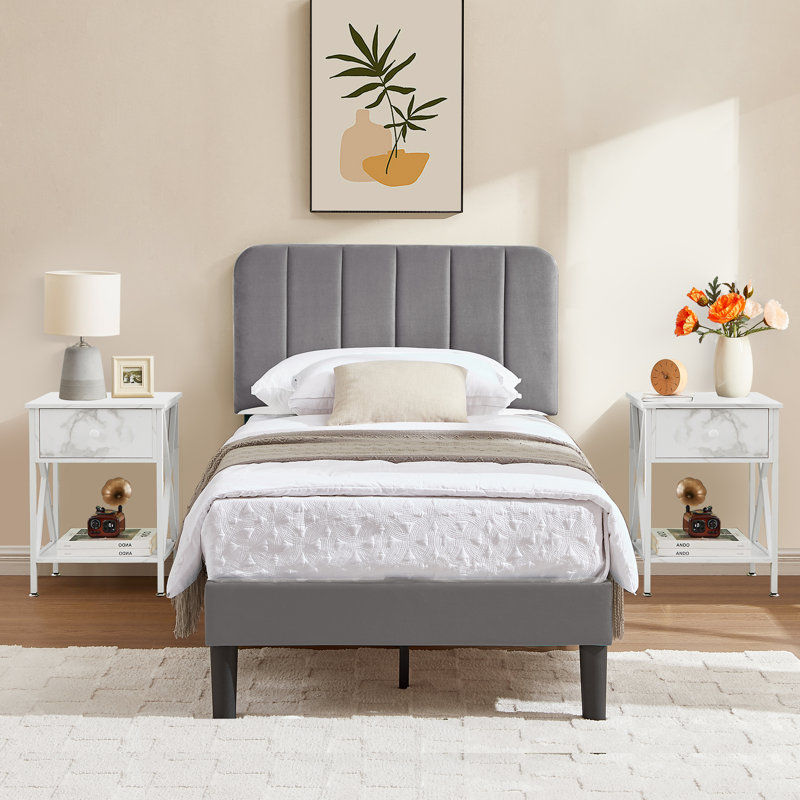 Ensemble de chambre à coucher standard 3 pièces Iron, Simple, Blanc