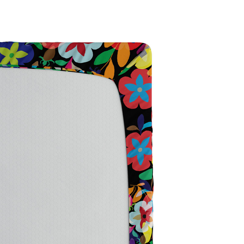 Microfiber Floral Fitted Sheet, Twin XL Fitted Sheet