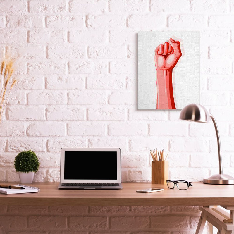 «Modern Pop Raised Fist» par Grace Pop - impression d'art graphique, Toile tendue, H 30 po x l 24 po