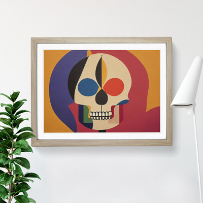 XH1022-2044X Colourful Abstract Skull - Single Picture Frame Print