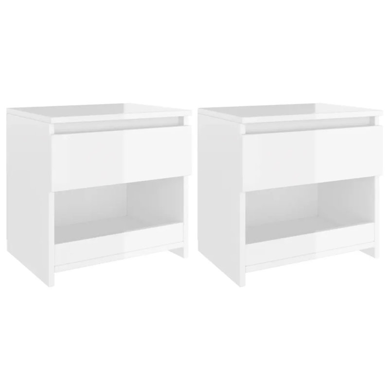 vidaXL Bedside Cabinets Nightstand End Table 15.7"x11.8"x15.4" Engineered Wood, Black
