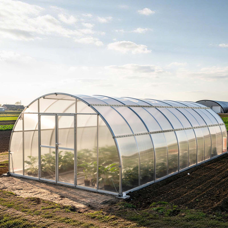 Serre à ressorts de serre et canal de verrouillage, ensemble de profilés en fil d'aluminium enduit de PVC de 6,56 pi et ensemble de profilés en alliage d'aluminium avec vis incluses, épaississement de 0,05 po, accessoires en poly film et toile d'ombrage