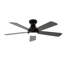 Ventilateur de plafond 52 po encastré à profil bas avec éclairage à DEL 3CCT à intensité variable et télécommande, moteur CC réversible silencieux, pales en MDF noir à deux couleurs, ventilateur intérieur et extérieur couvert pour la chambre à coucher