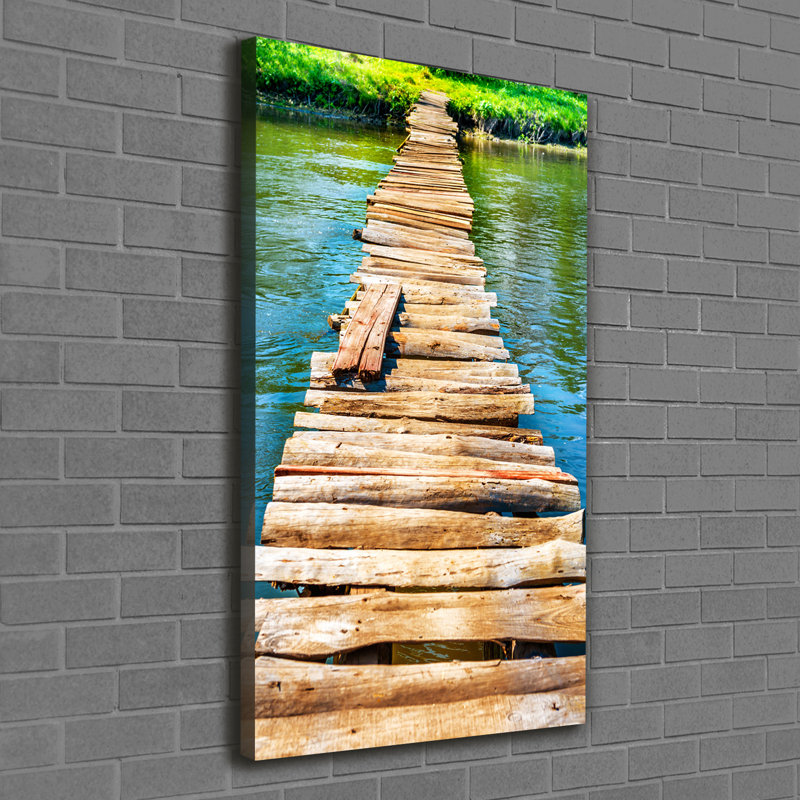 Demorest Wooden Bridge - Wrapped Canvas Print