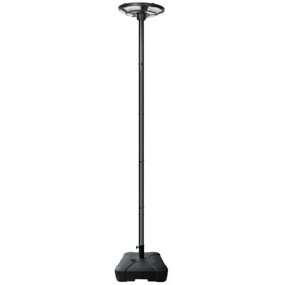 Lawn Friendly 89" Modern Portable Lamp Post with Solar & DC Charging