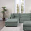 Repose-pieds contemporain en velours côtelé 1pc