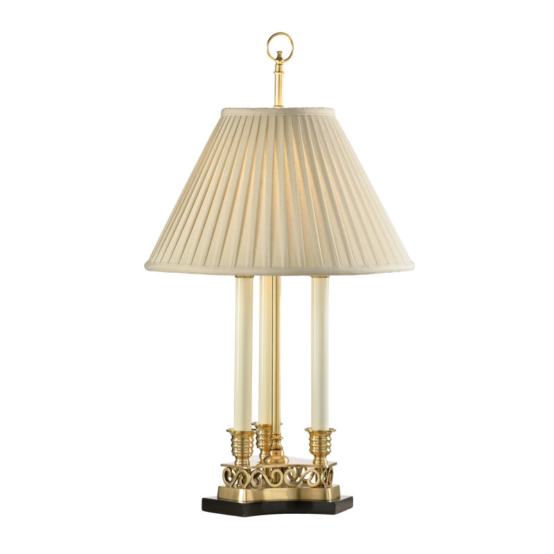 Thea 17.5" Antique Brass/White Table Lamp