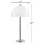 20" Glass Lampshade LED Table Lamp