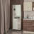 Kitchen Pantry With Open Shelves Storage And 2 Doors,  White