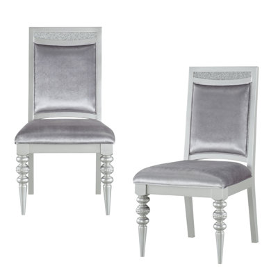  Ensemble de deux chaises d'appoint Bristol en tissu Bristol