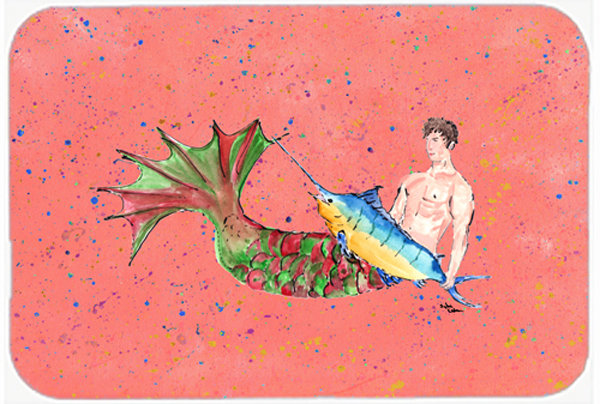 Caroline's Treasures Merman Glass Cutting Board