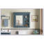 Armoire de rangement murale avec miroir, 30 po x 28 po, design moderne avec 3 tablettes ouvertes et intérieur réglable-981622023