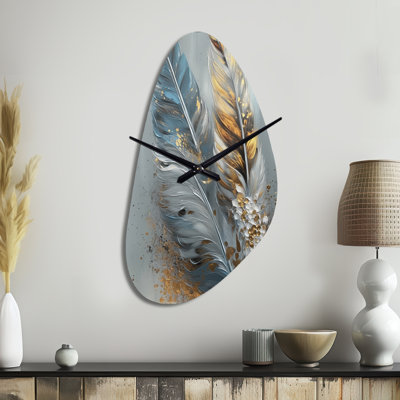 Horloge murale Habr Wanderlust I - Glam Feather