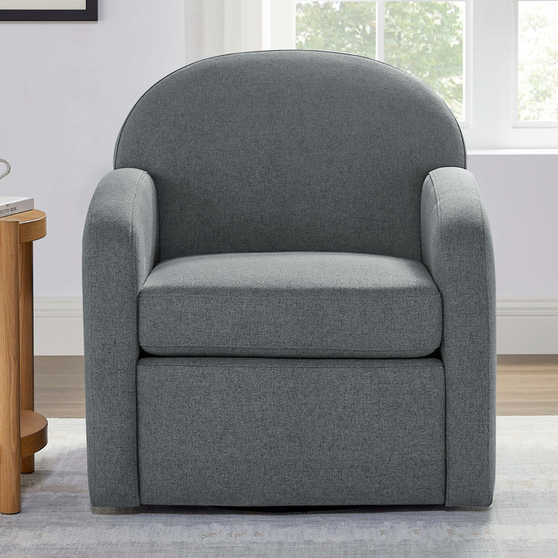 Johanna Makhan Swivel Chair, Gray Performace Fabric   