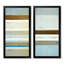 «Teal Meets Beige Abstract Stripes II», ensemble de 2 impressions sur toile-1311024972-1311024973
