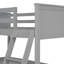 Lit mezzanine simple avec tablettes et bureau, lit mezzanine en bois avec bureau - gris