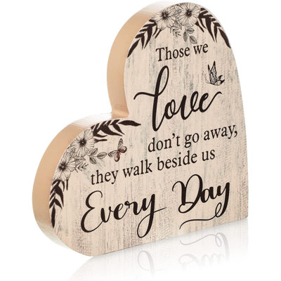 Simple Style Remembrance Wooden Heart – 6.3"