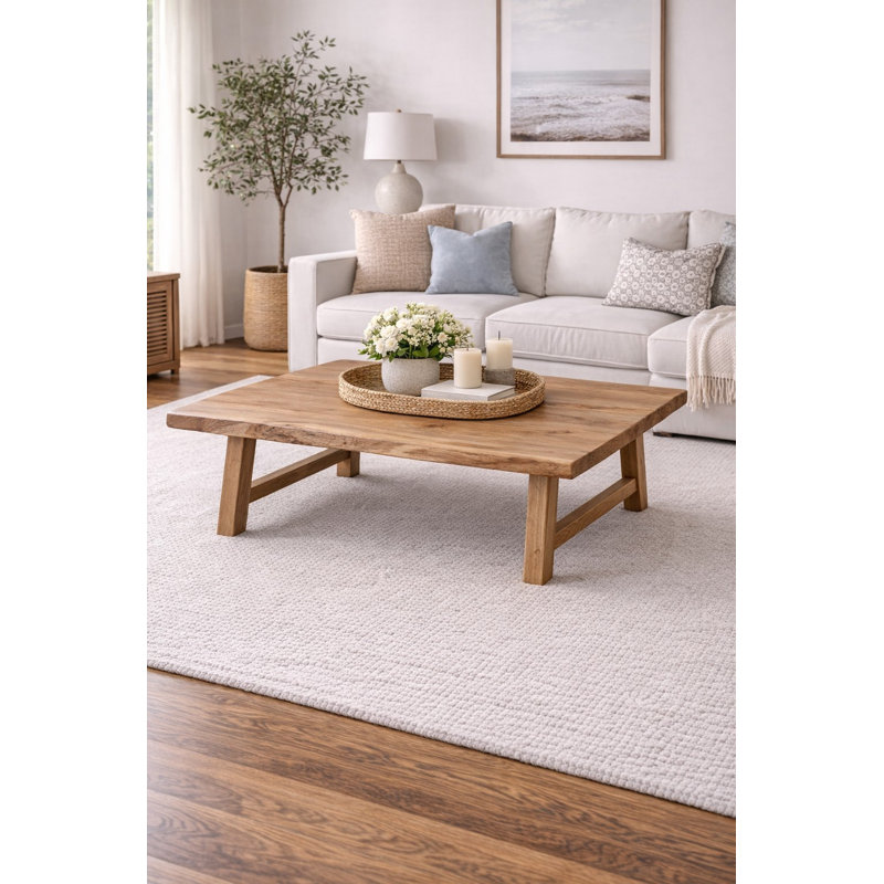  Solid Wood 4 Legs Coffee Table