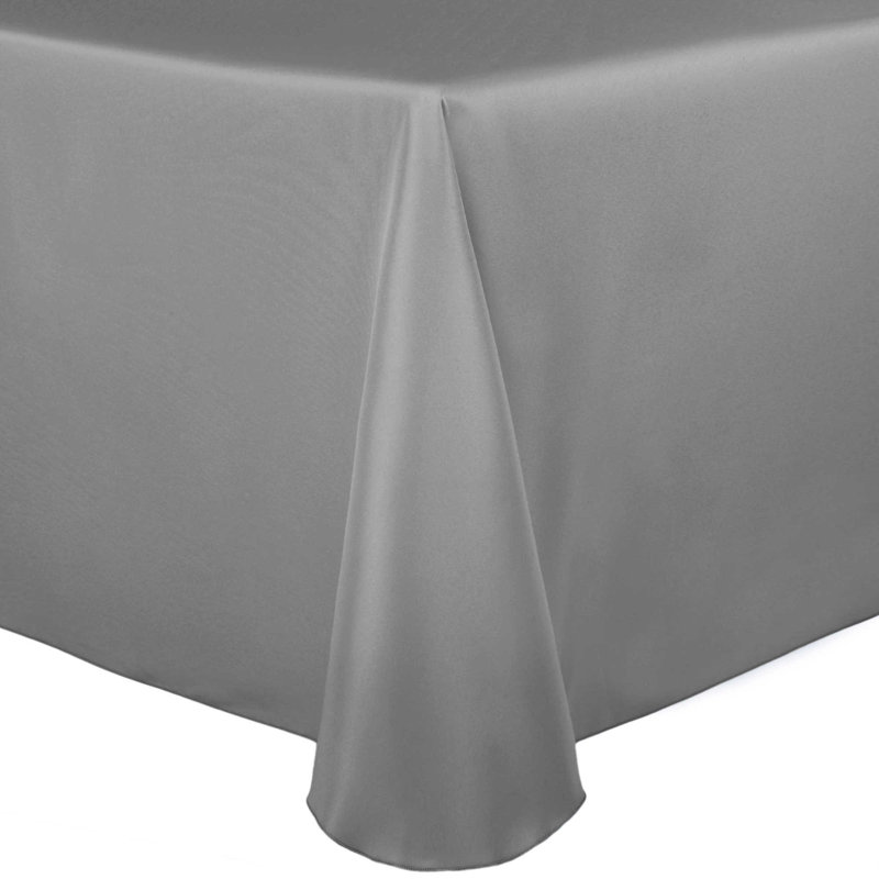 Ultimate Textile Oval Tablecloth, 2, Pewter, 120" x 60"